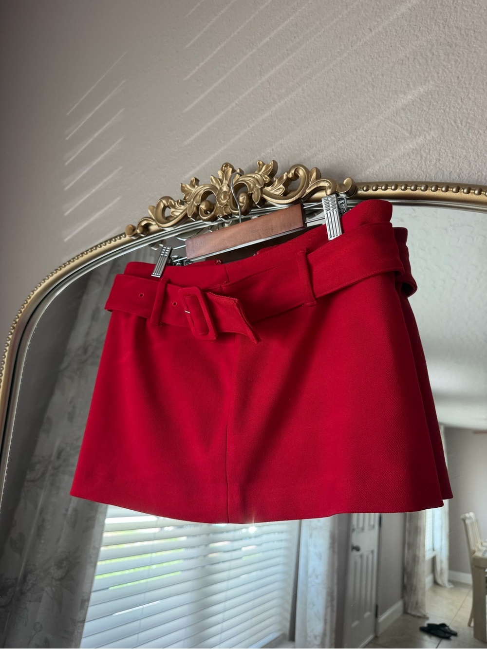 Express Red Belted Skort